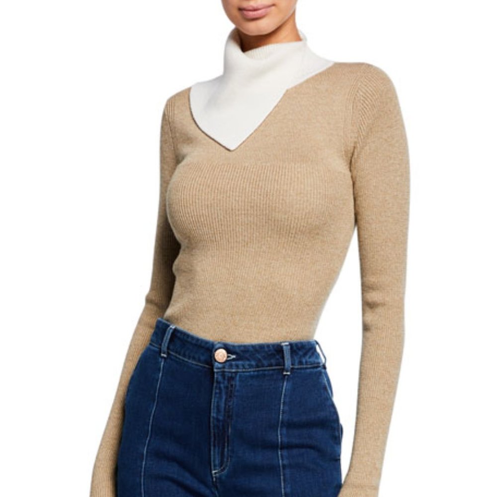 See by Chloe foldover turtleneck sweater size S